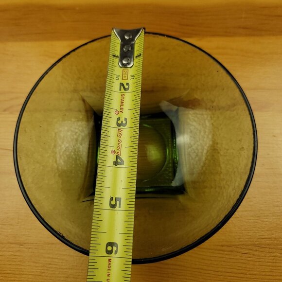 Vintage‎ MCM Hazel Atlas Avacado Green 6in Peppblestone Textured Bowl Footed - Picture 4 of 7